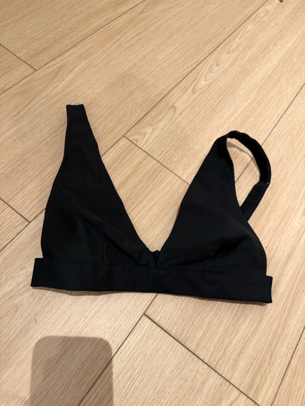 ZARA Black V-Neck Sleep Bralette - Women Intimates